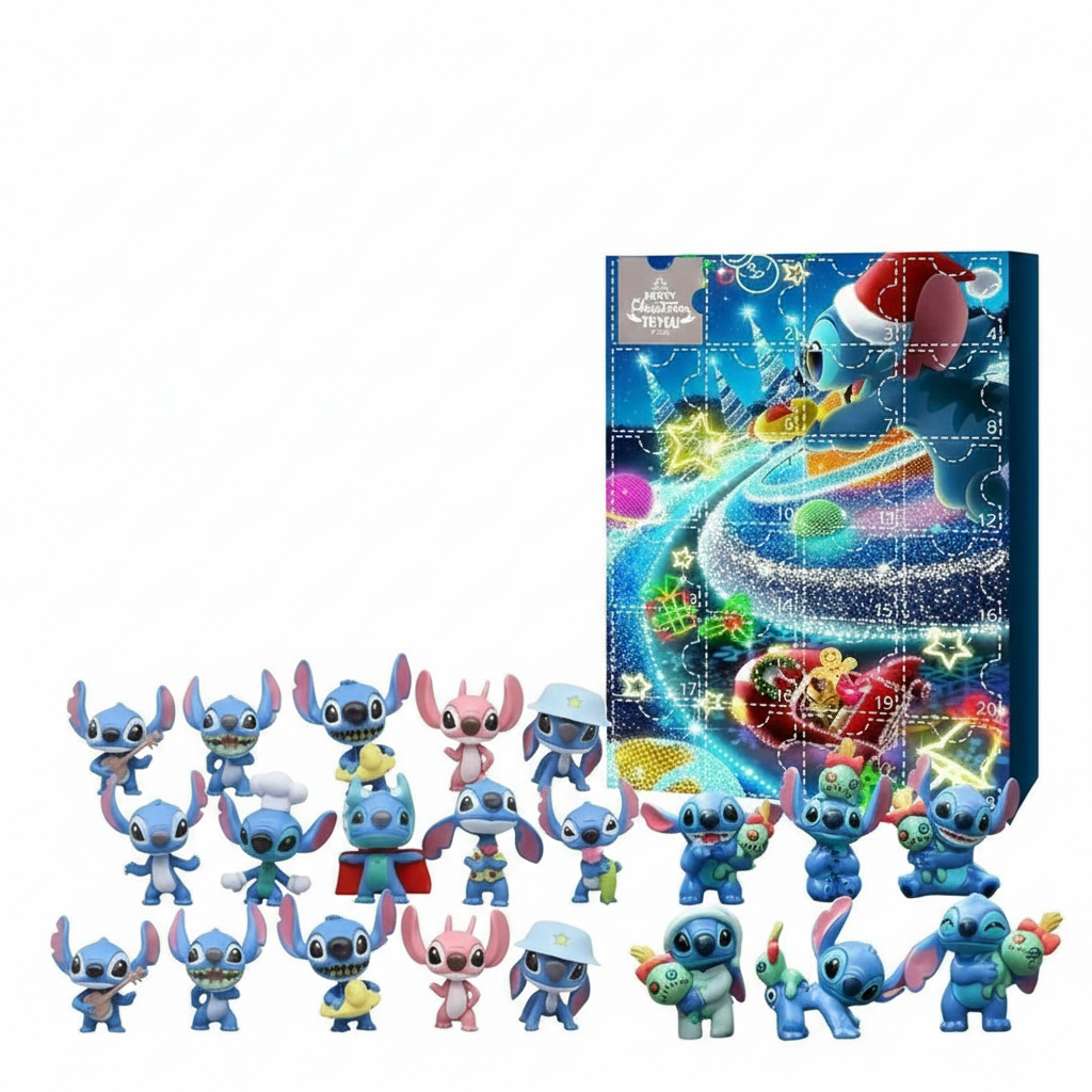 24 Day Christmas Countdown Calendar With Blind Box Toys And Anime Theme For Kids