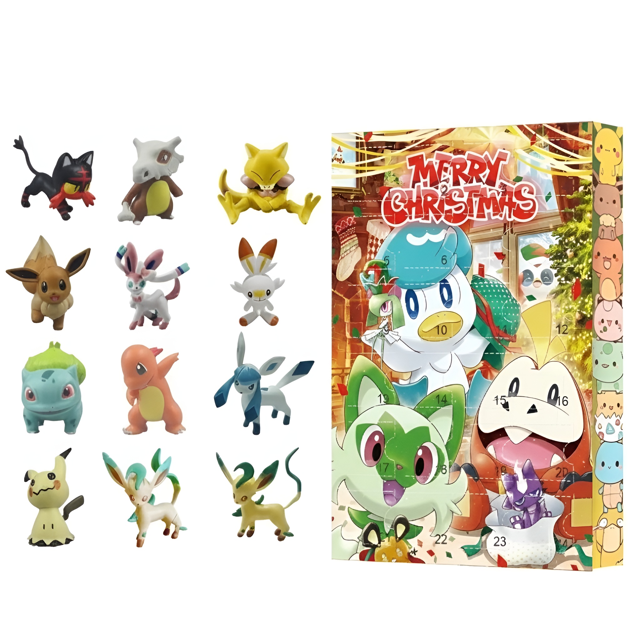 24 Days Christmas Countdown Calendar Figure Advent Box