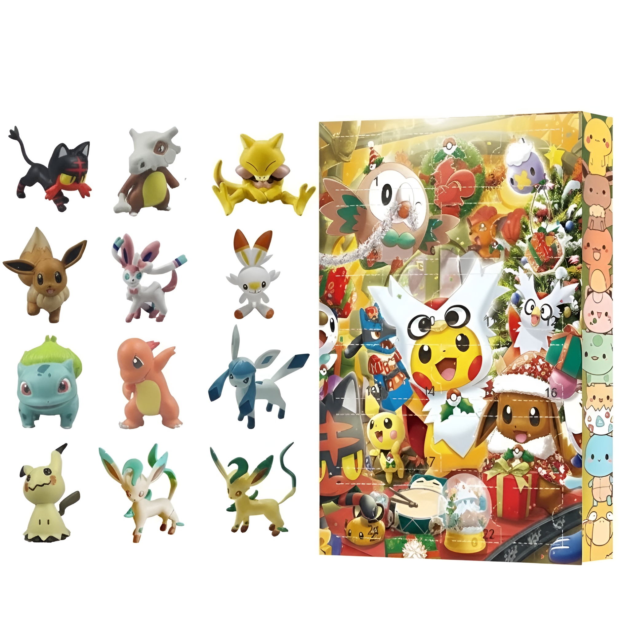 24 Days Christmas Countdown Calendar Figure Advent Box