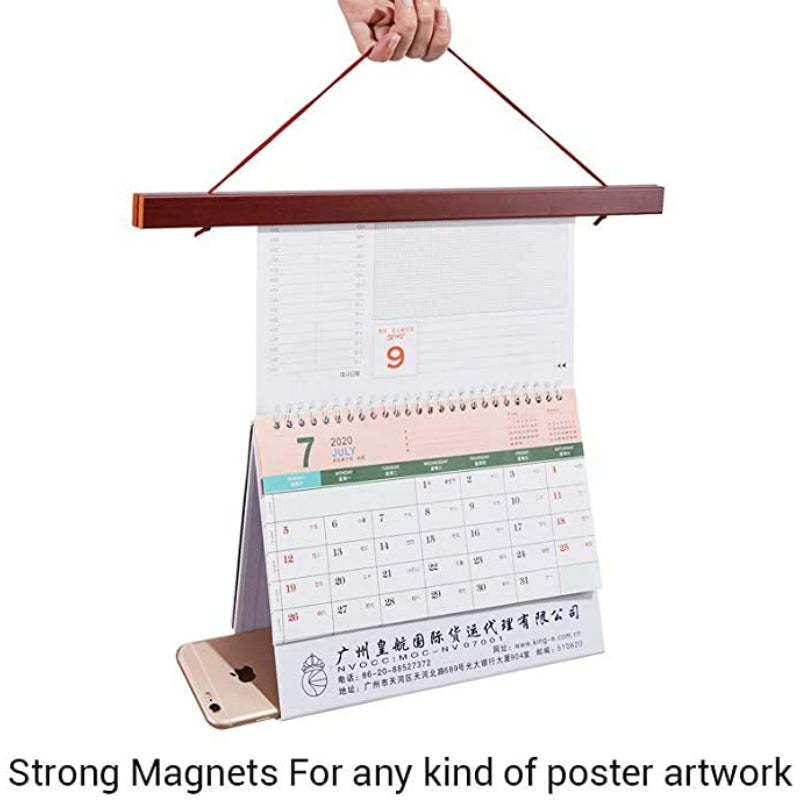 Magnetic Poster Hanger Frame - Light Wood Wooden Magnet Canvas Artwork Print - Grafton Collection