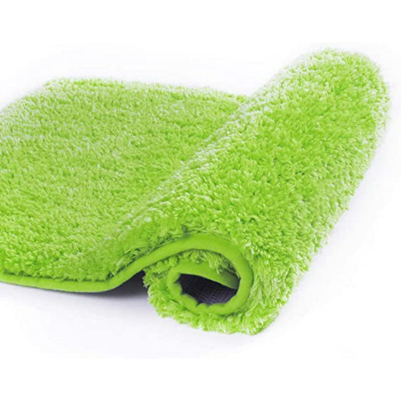 Green Bathroom Rug Non Slip Bath Mat - Water Absorbent Soft Microfiber Shaggy Bathroom Mat Machine Washable Bath Rug for Bathroom Thick Plush Rugs for Shower - Grafton Collection