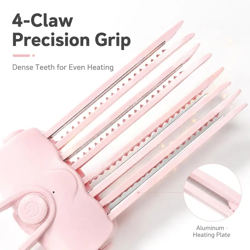 Rechargeable Portable Heated Hair Root Lifter Brush For Women