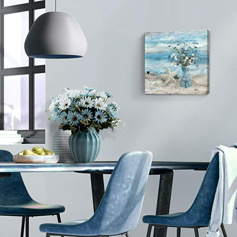 Blue Beach Picture Ocean Wall Art - Grafton Collection