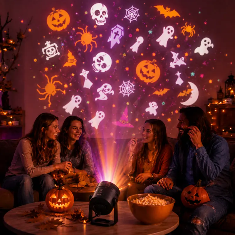 16 Pattern Halloween LED Projector Light With 360 Degree Rotation