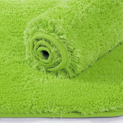 Green Bathroom Rug Non Slip Bath Mat - Water Absorbent Soft Microfiber Shaggy Bathroom Mat Machine Washable Bath Rug for Bathroom Thick Plush Rugs for Shower - Grafton Collection