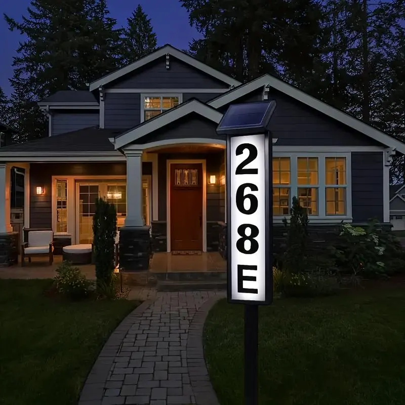 Solar LED Address Sign Light with Rod