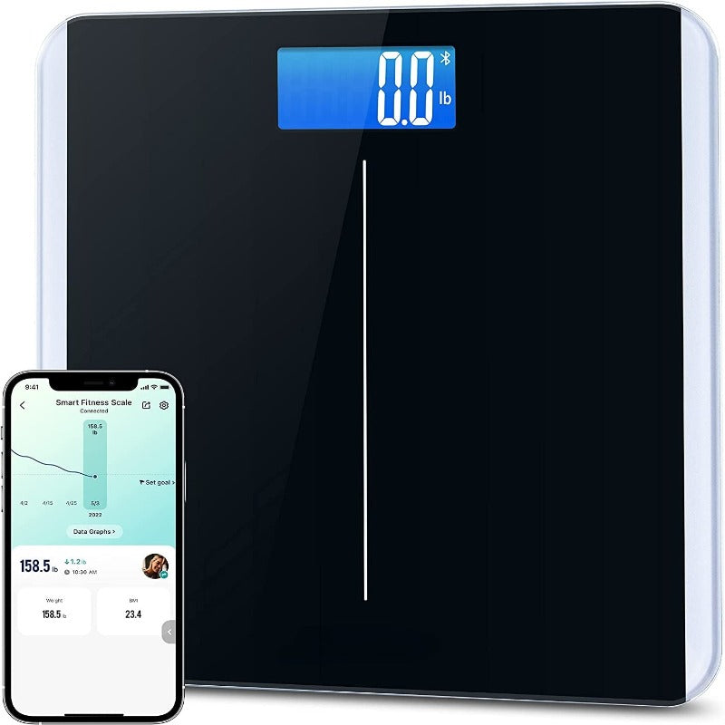 Digital Body Weight Bathroom Scale, Large Blue LCD Backlight Display, High Precision Measurements - Grafton Collection