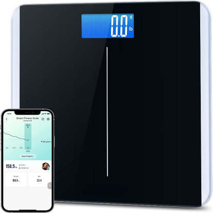 Digital Body Weight Bathroom Scale, Large Blue LCD Backlight Display, High Precision Measurements - Grafton Collection