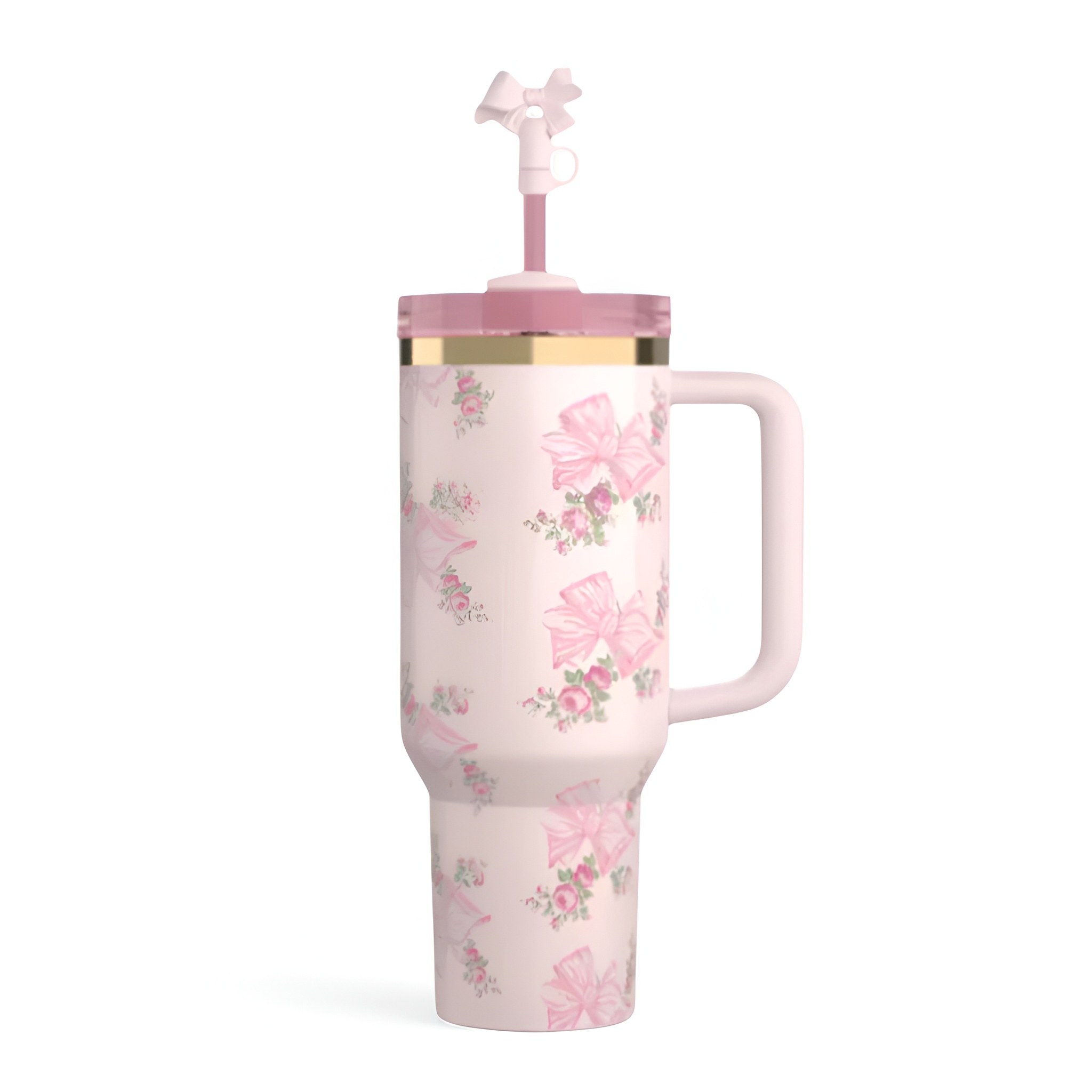 40oz Double Wall Insulated Tumbler With Straw