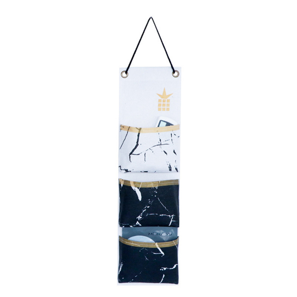 Modern Cotton & Linen 3 Pocket Decorative Wall Organizer - Grafton Collection