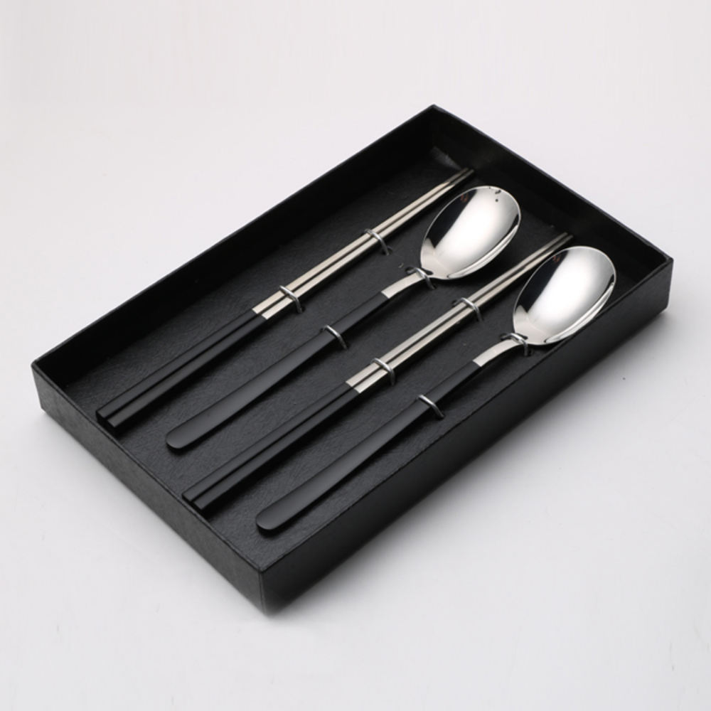 Elegant Spoon & Chopstick Wedding Flatware Set - Grafton Collection