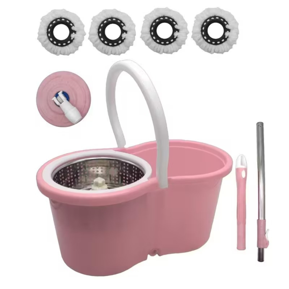 360 Degree Spin Mop And Bucket Cleaning Set With Wringer And Refills