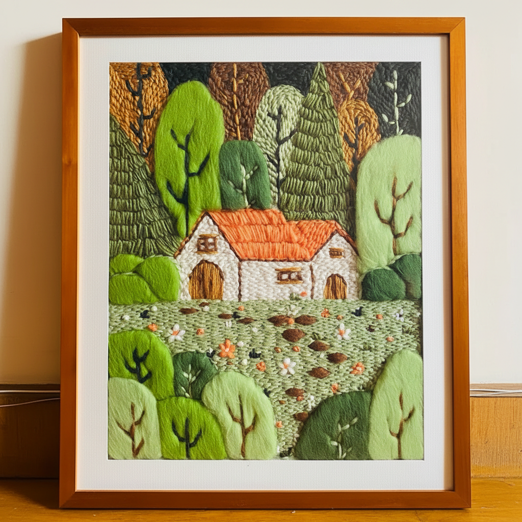 Punch Needle Textile Wall Art Set