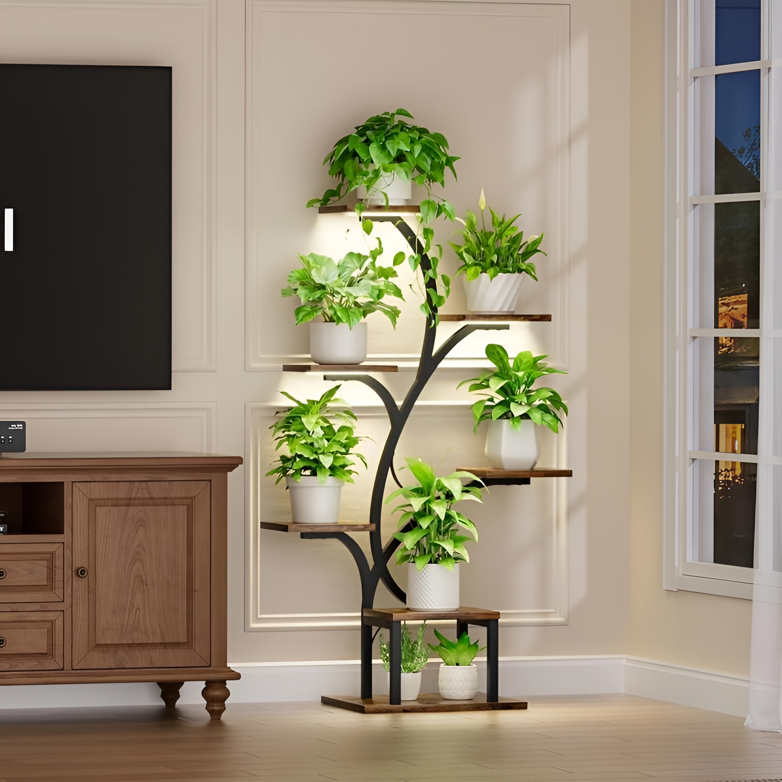 Plant Stand Indoor with Grow Lights