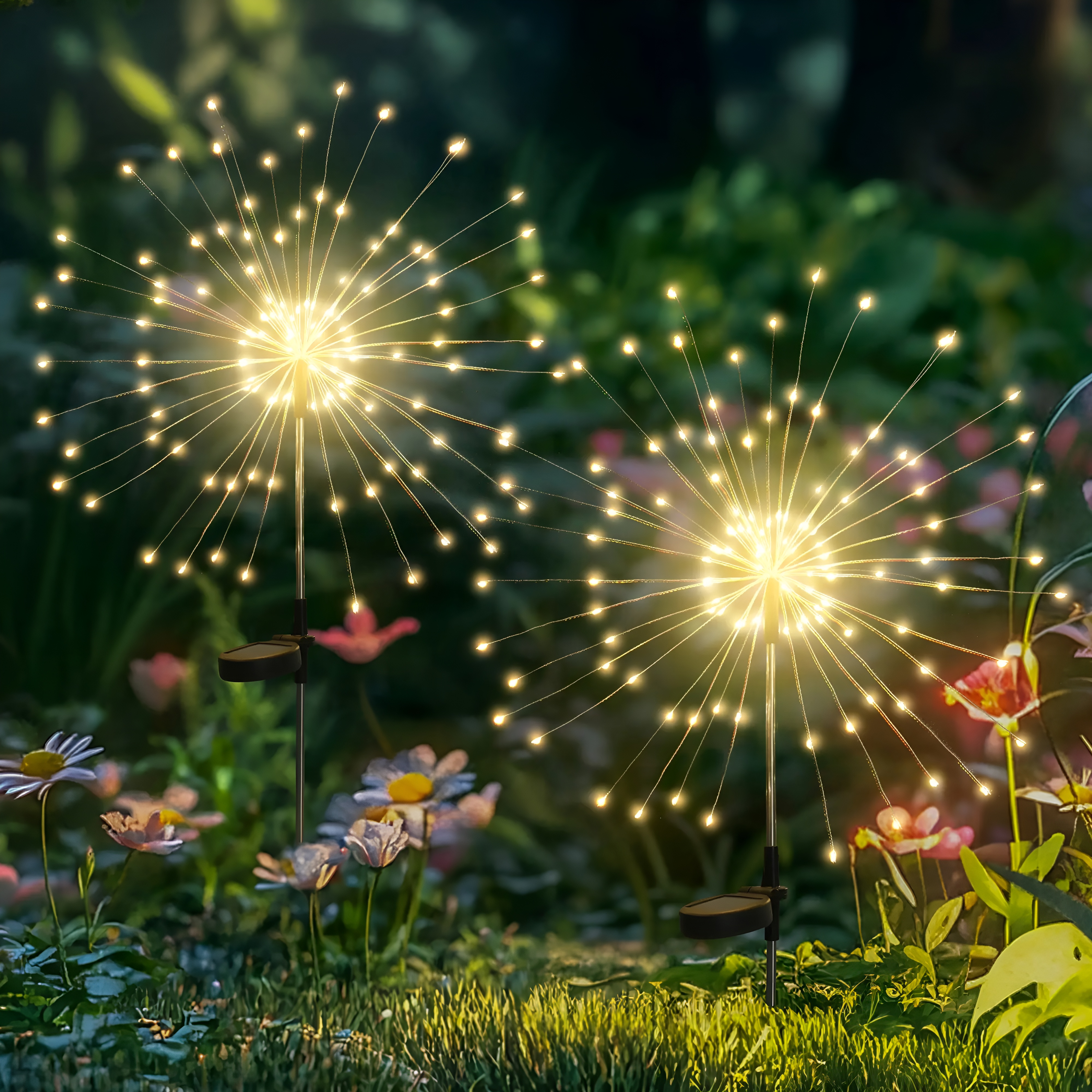 Solar Swaying Firefly Waterproof LED Lights For Garden And Outdoor Use