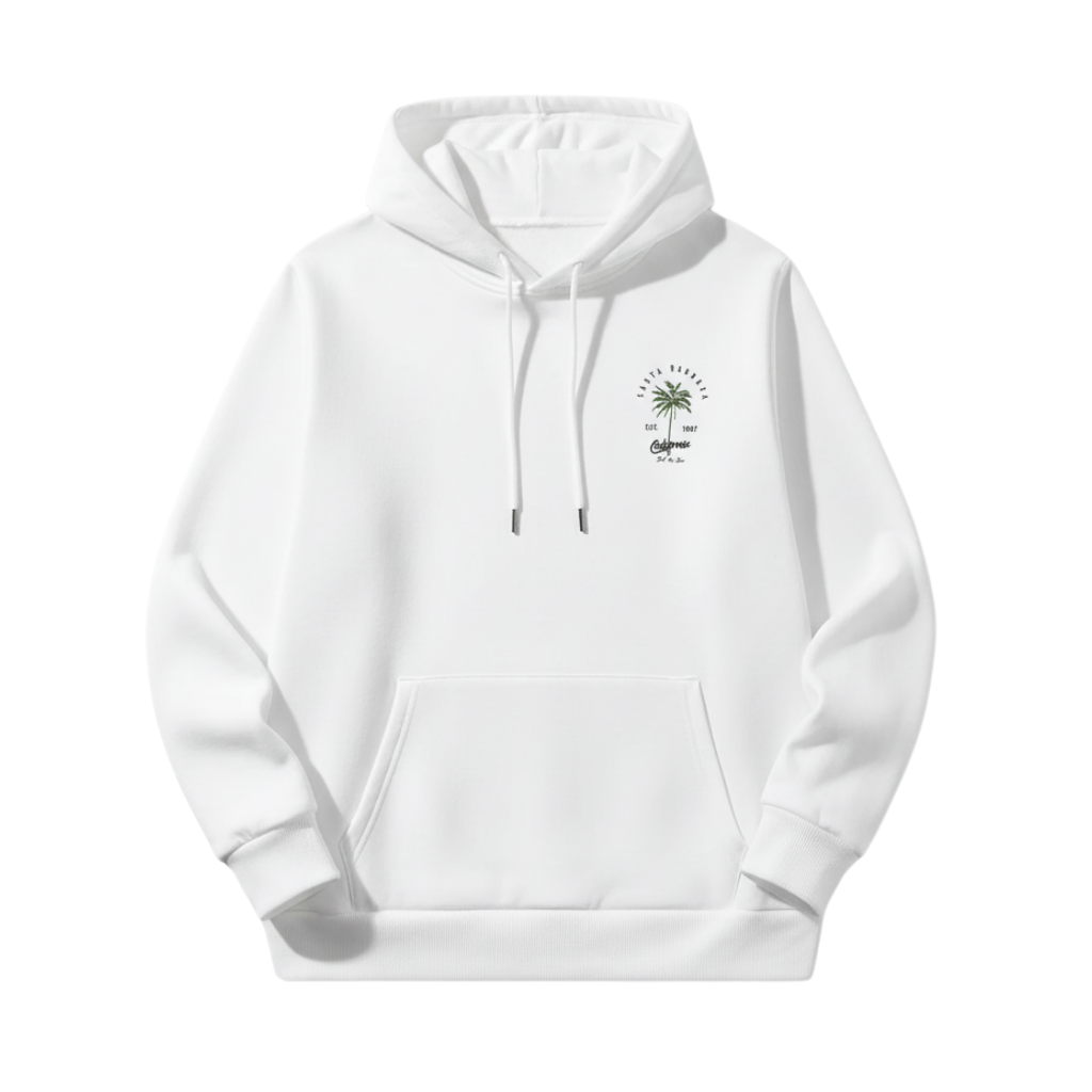 Men Casual Tropical Palm Tree Print Hooded Sweatshirt