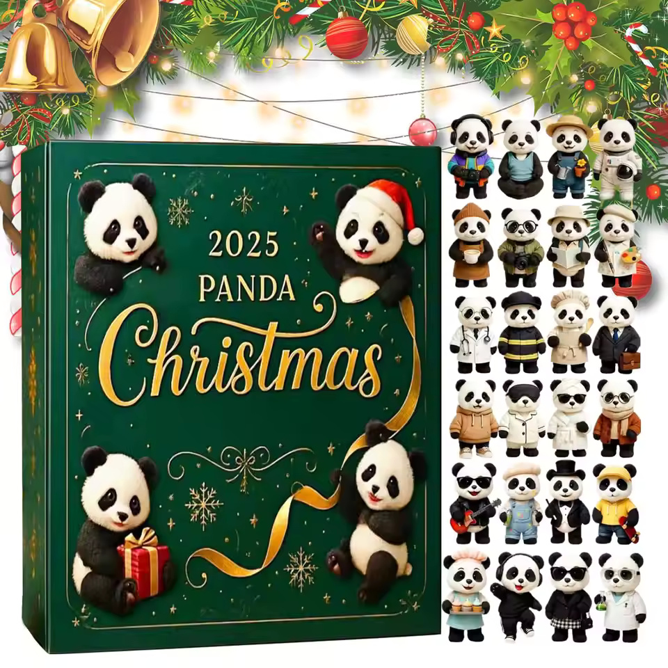 Xmas Advent Calendar 2025 Panda Toys Christmas Countdown Calendar