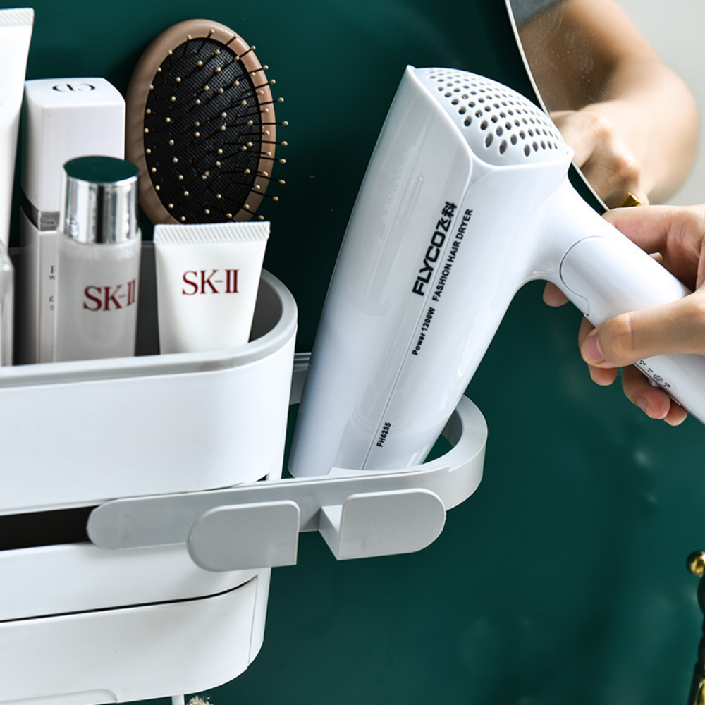 Wall-Mounted Multi-Function Bathroom Storage Rack - Grafton Collection