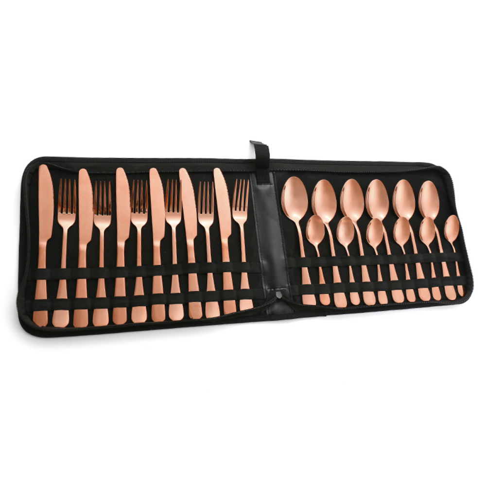 Stainless Steel Colored Cutlery Set - 20 & 24 Pieces - Grafton Collection