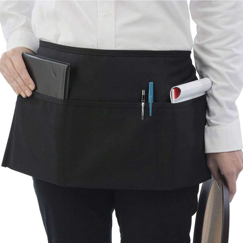 Waterproof Oil Resistant Apron With 3 Pockets For Women