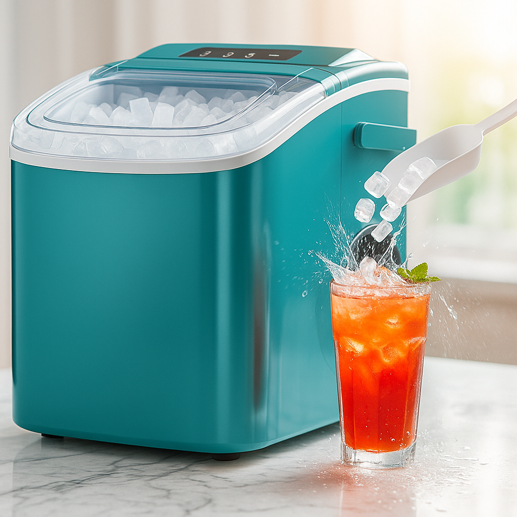 Ice Maker Countertop Portable Machine And Scoop With Self Cleaning