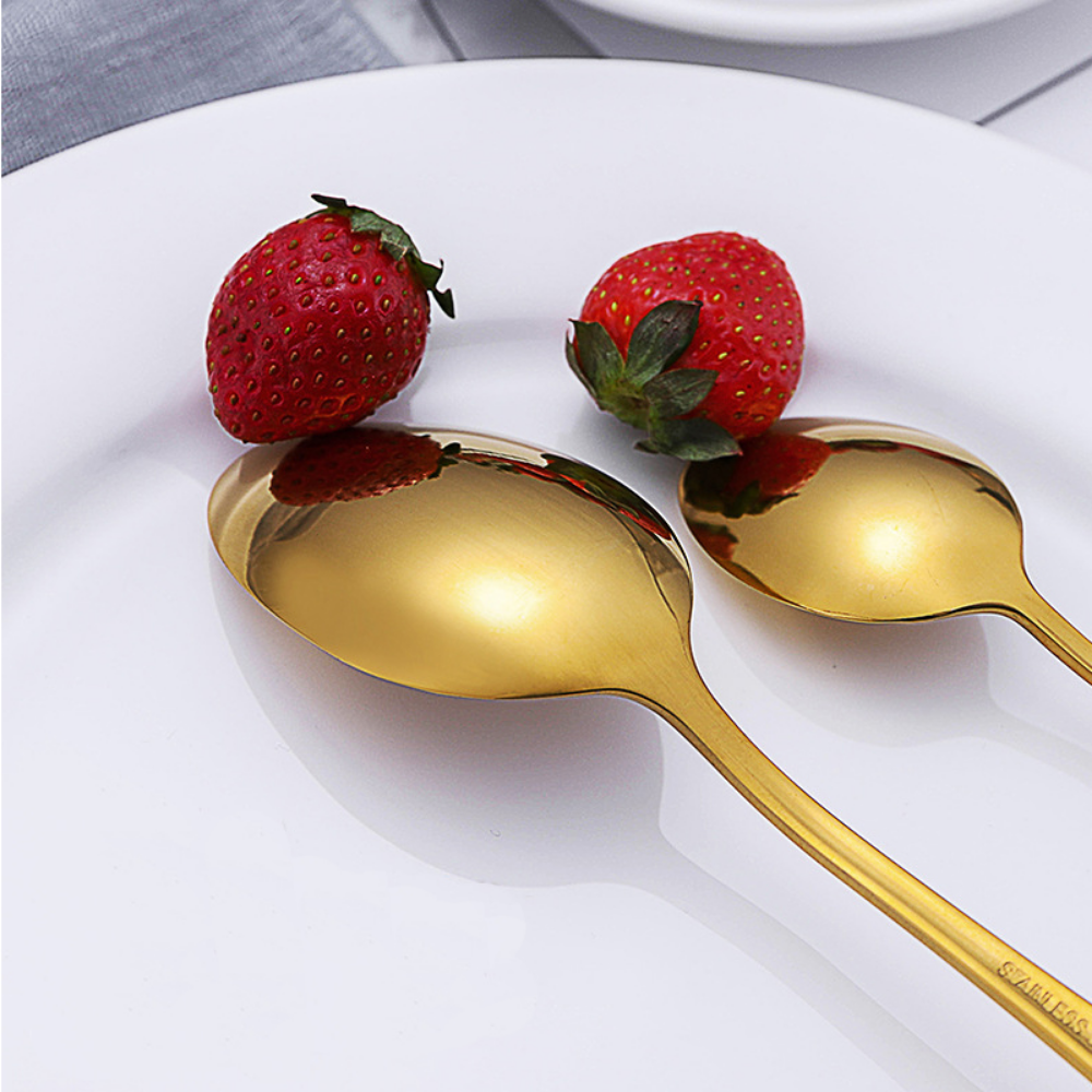 Luxury Golden 16Pcs Stainless Steel Flatware Set - Grafton Collection