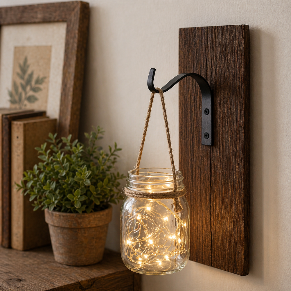 Forged Iron Wall Hooks For Hanging Plants And Lanterns