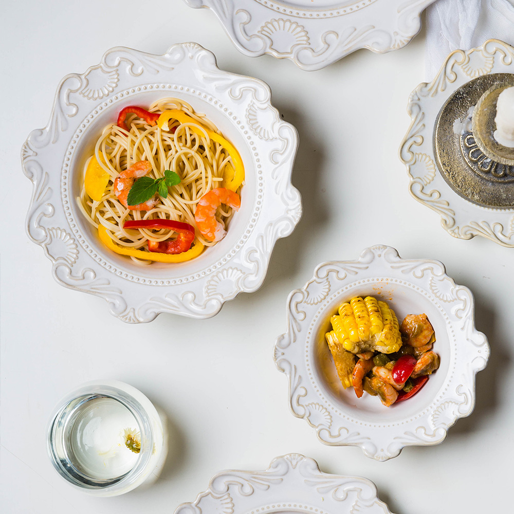 European Style Ceramic Dinner Plates - Grafton Collection