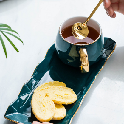 European Classic Coffee Cup And Saucer with Handle - Grafton Collection