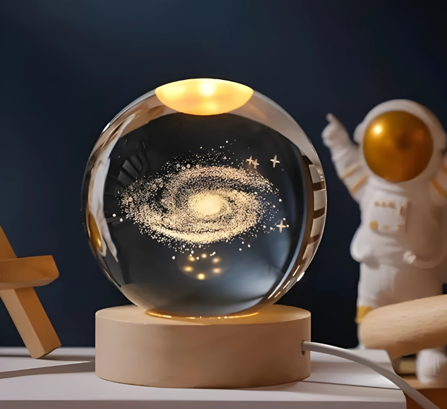 3D Galaxy Crystal Ball Night Lamp For Home Decoration And Birthday Gift