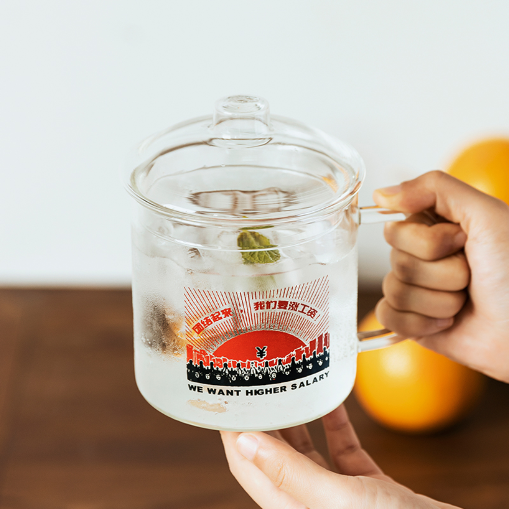 Glass Mug with Lid - Grafton Collection