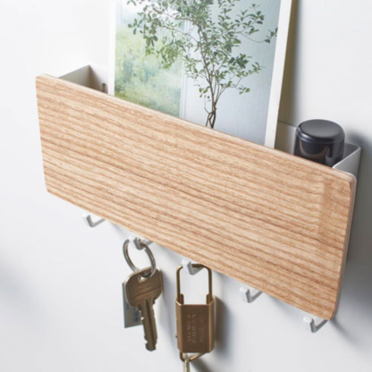 Japanese Style Wooden Hanging Key & Accessories Storage Rack - Grafton Collection
