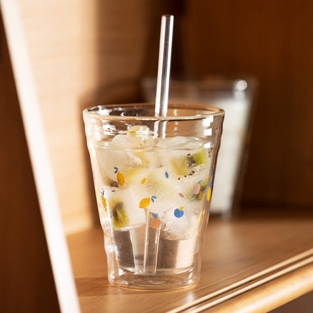 Double Walled Glasses + Straw - Grafton Collection