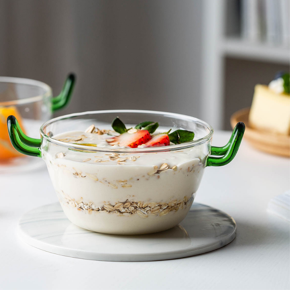 Glass Bowl With Handle - Grafton Collection