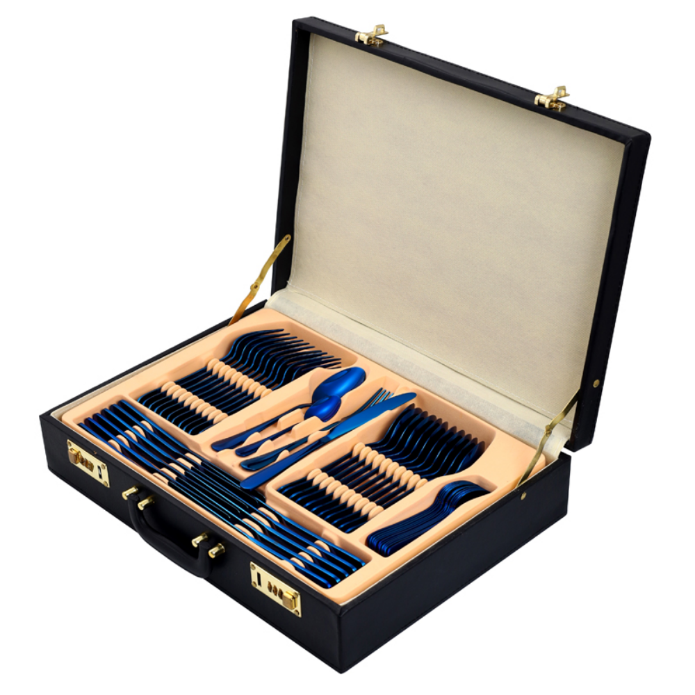 Stainless Steel Colored Cutlery Set - 48 Pieces - Grafton Collection