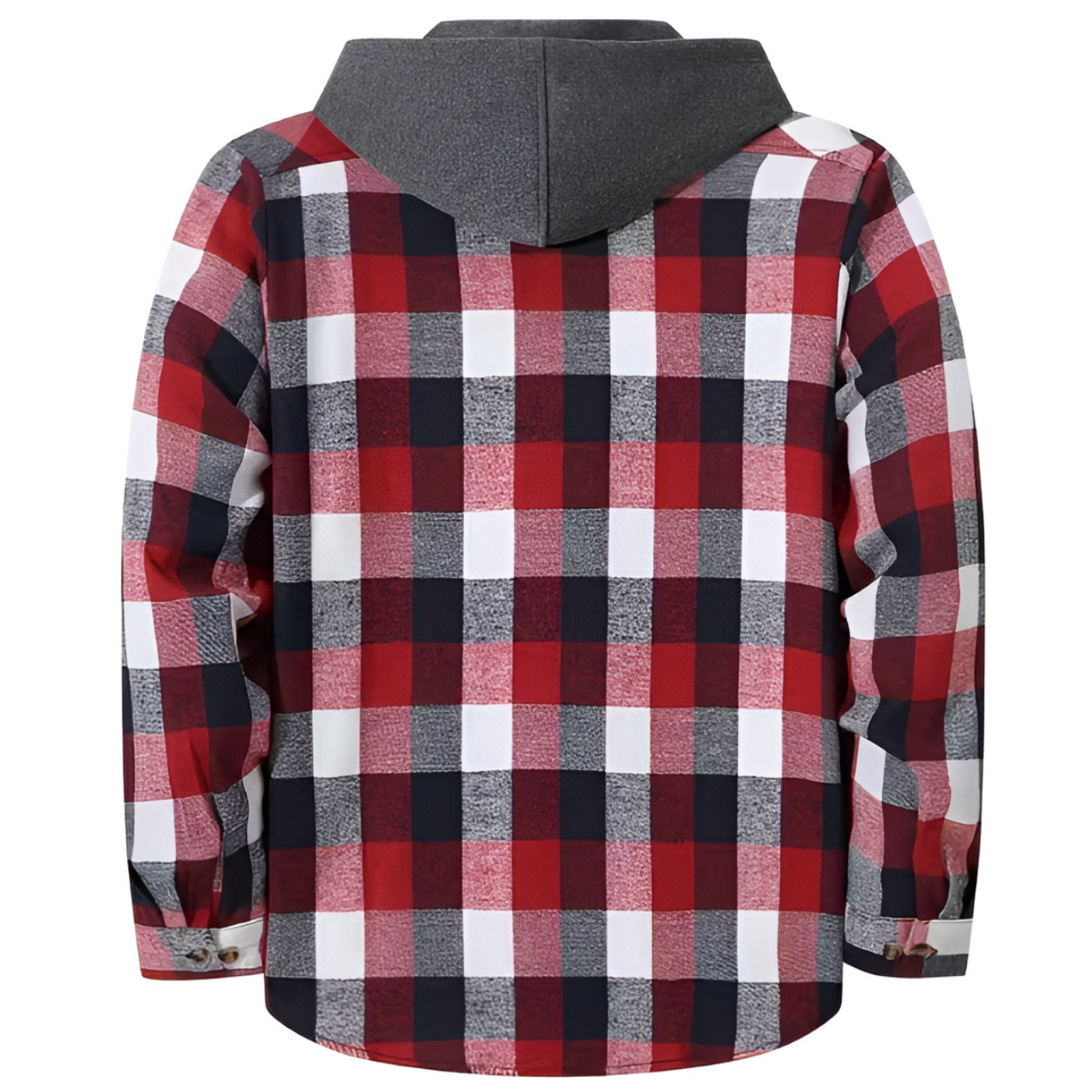 Men Sporty Pullover Button Front Closure Hoodie