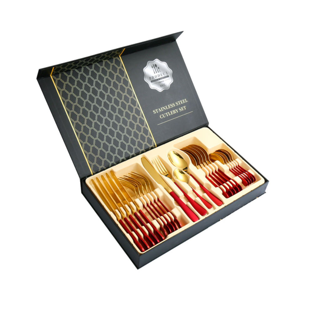 Stainless Steel Colored Cutlery Set - 16 Pieces - Grafton Collection