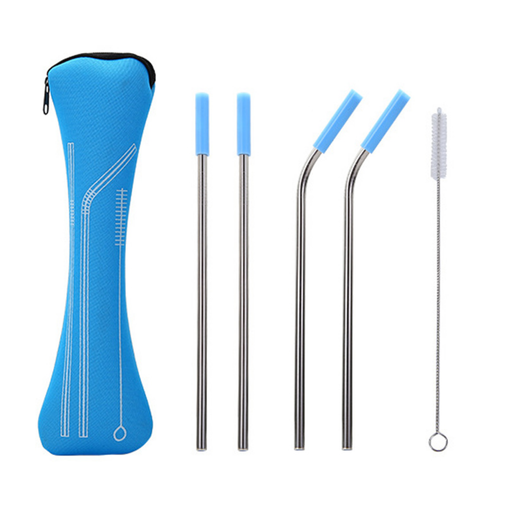 Stainless Steel Straw Set With Bag - Grafton Collection