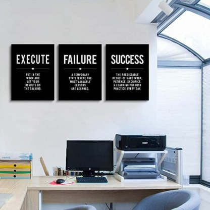 Pack Of 3 Inspirational And Motivational Quotes Wall Poster - Grafton Collection