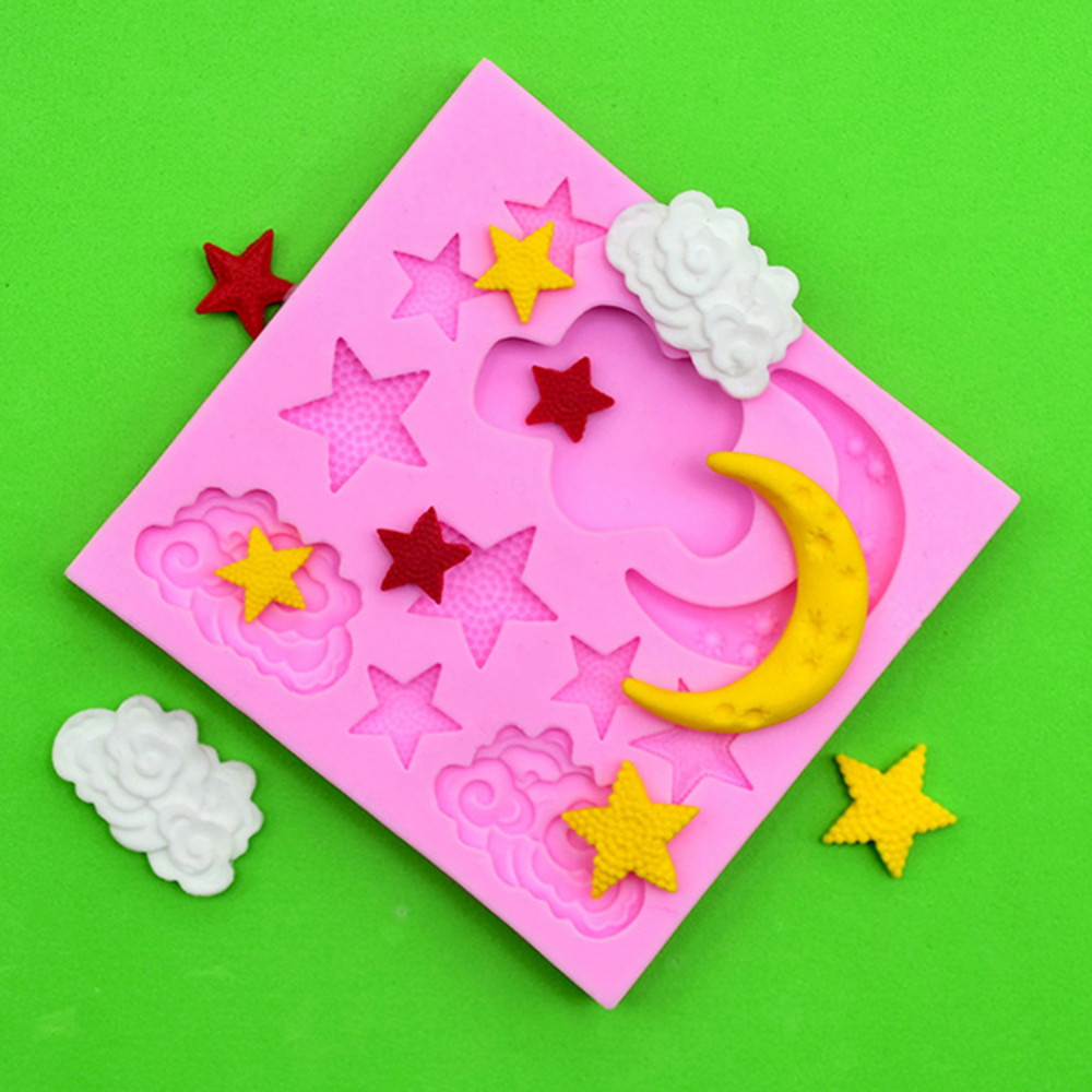 Moon And The Stars Silicone Fondant Baking Mold - Grafton Collection