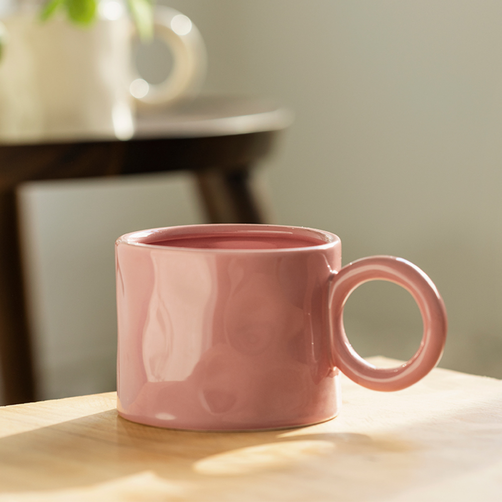 Ceramic Ring Handle Coffee Mug - Grafton Collection