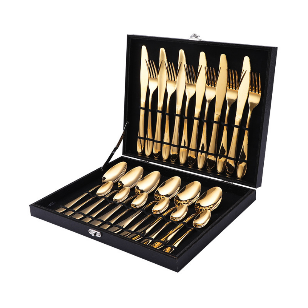 12, 16, & 24 Pc Stainless Steel Cutlery Set - Grafton Collection