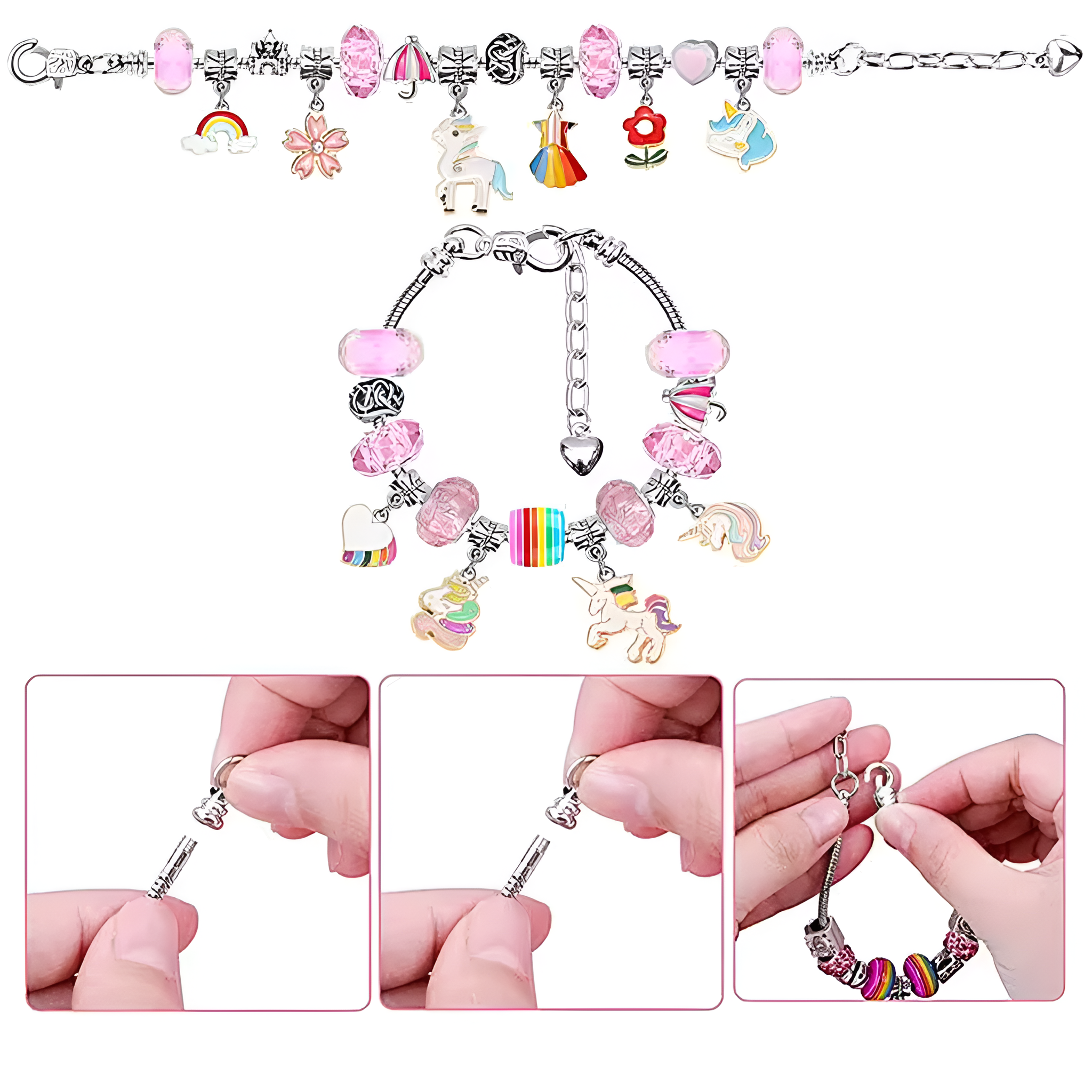 Advent Calendar 2023 Christmas DIY Unicorns Charm Bracelet