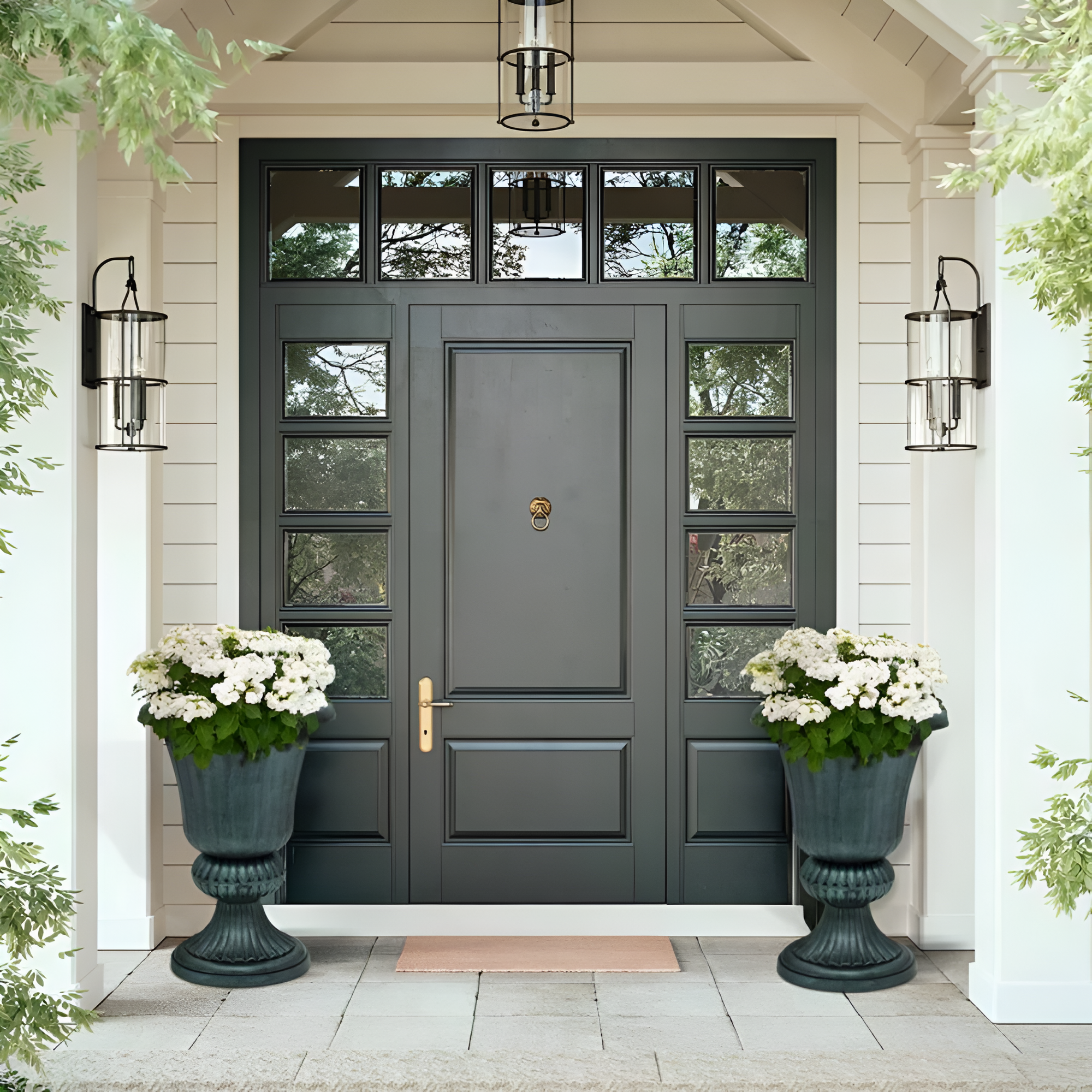 Pack Of 2 Weatherproof Planters For Garden And Entryway Decor