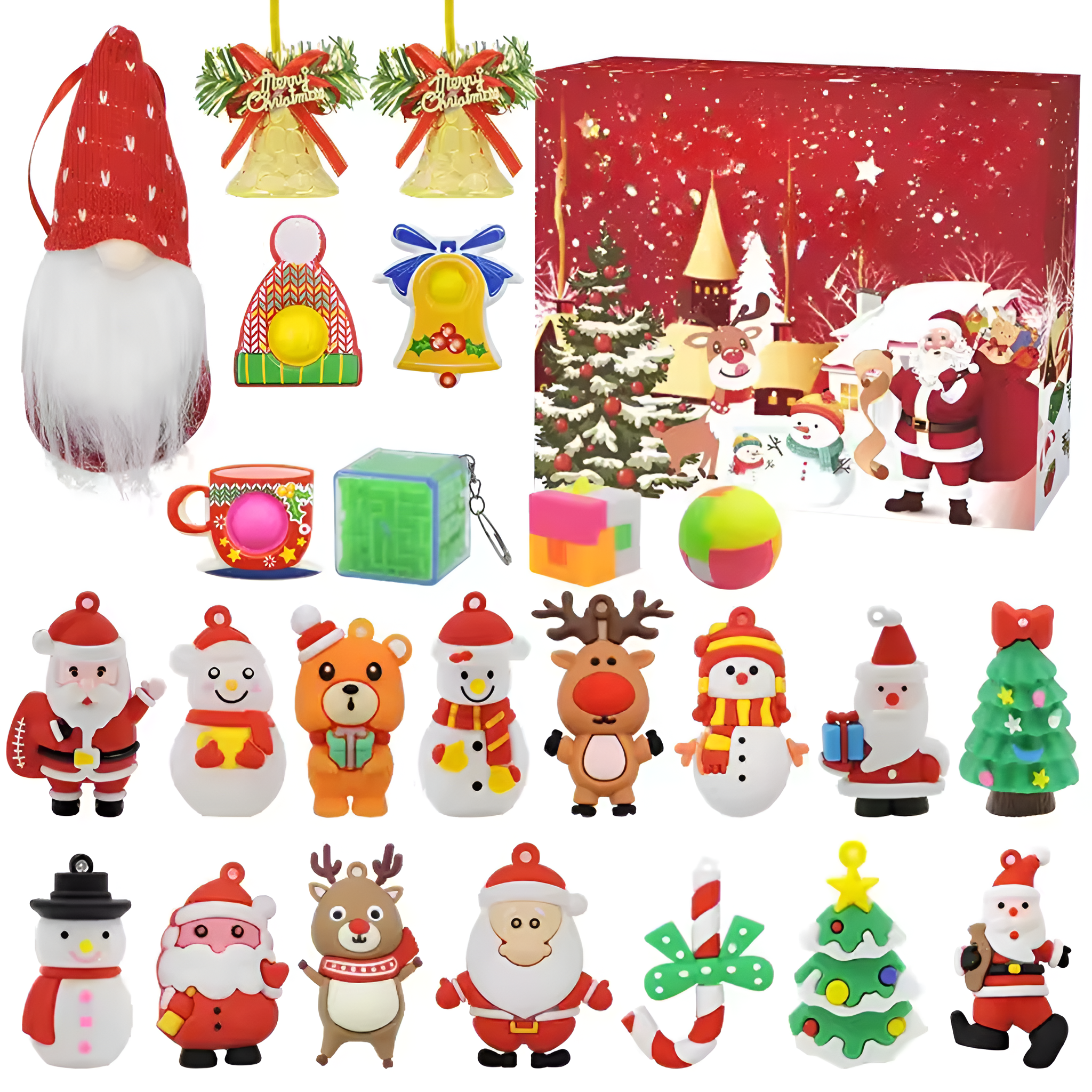 24 Pcs set Advent Calendar Fidget Toys Tree Hanging Pendant