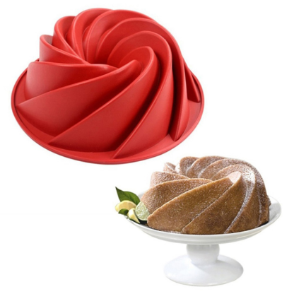 9.5" Food Grade Silicone Spiral Cake Baking Tool - Grafton Collection