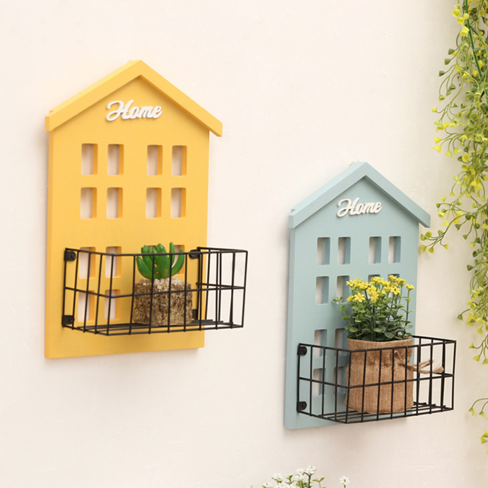 Colorful Wooden House Wall Storage Organizing Rack - Grafton Collection
