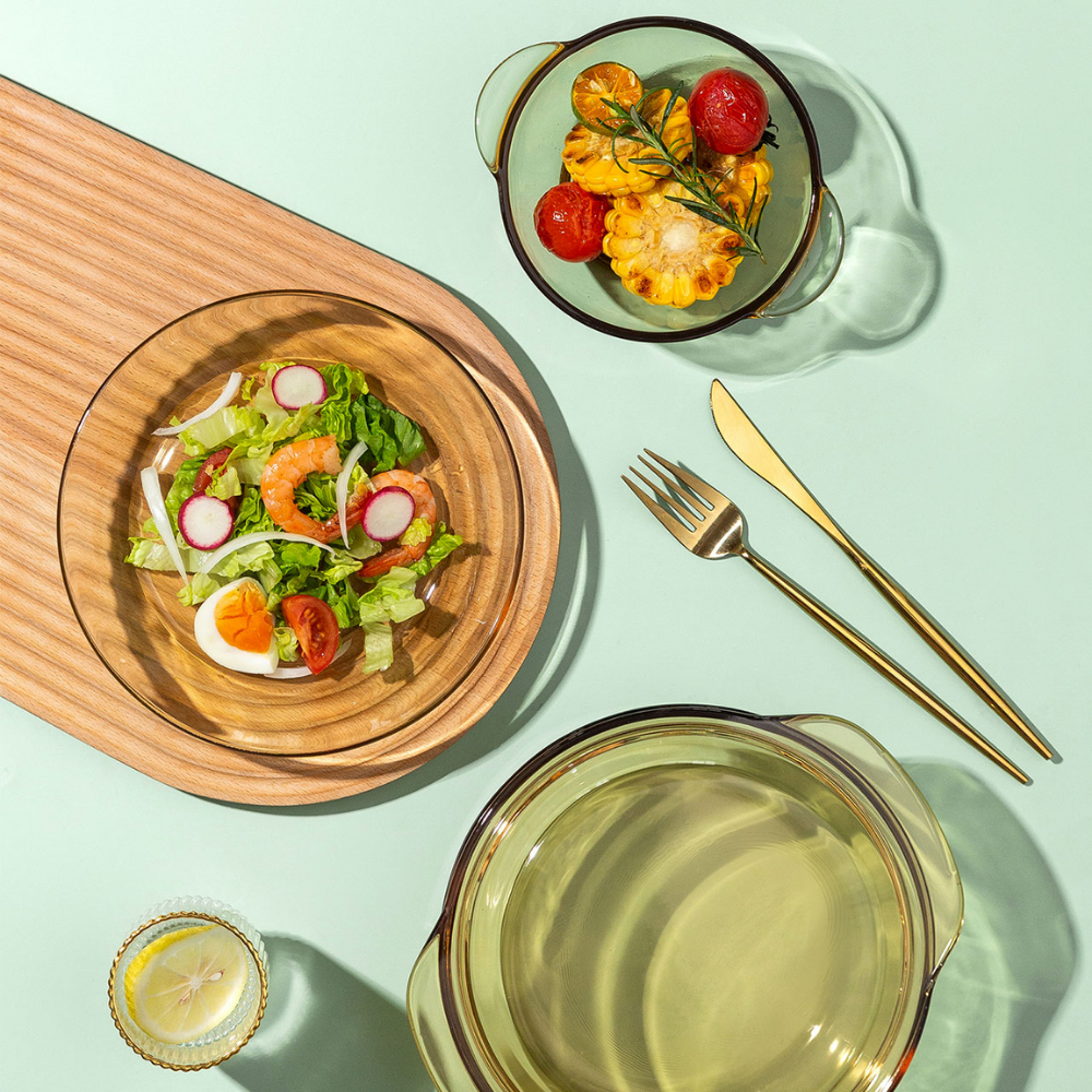 Amber Glass Bowls - Grafton Collection