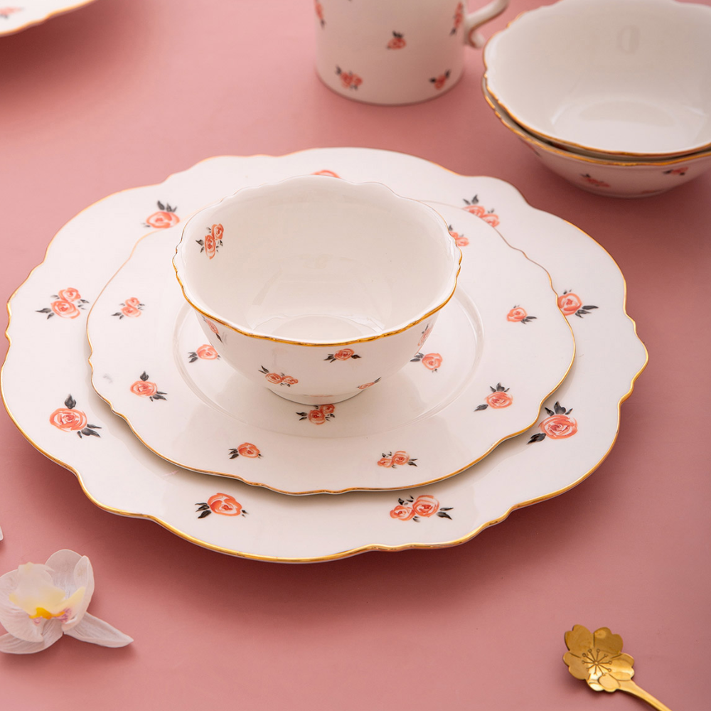 Rose Pattern Dinnerware - Grafton Collection