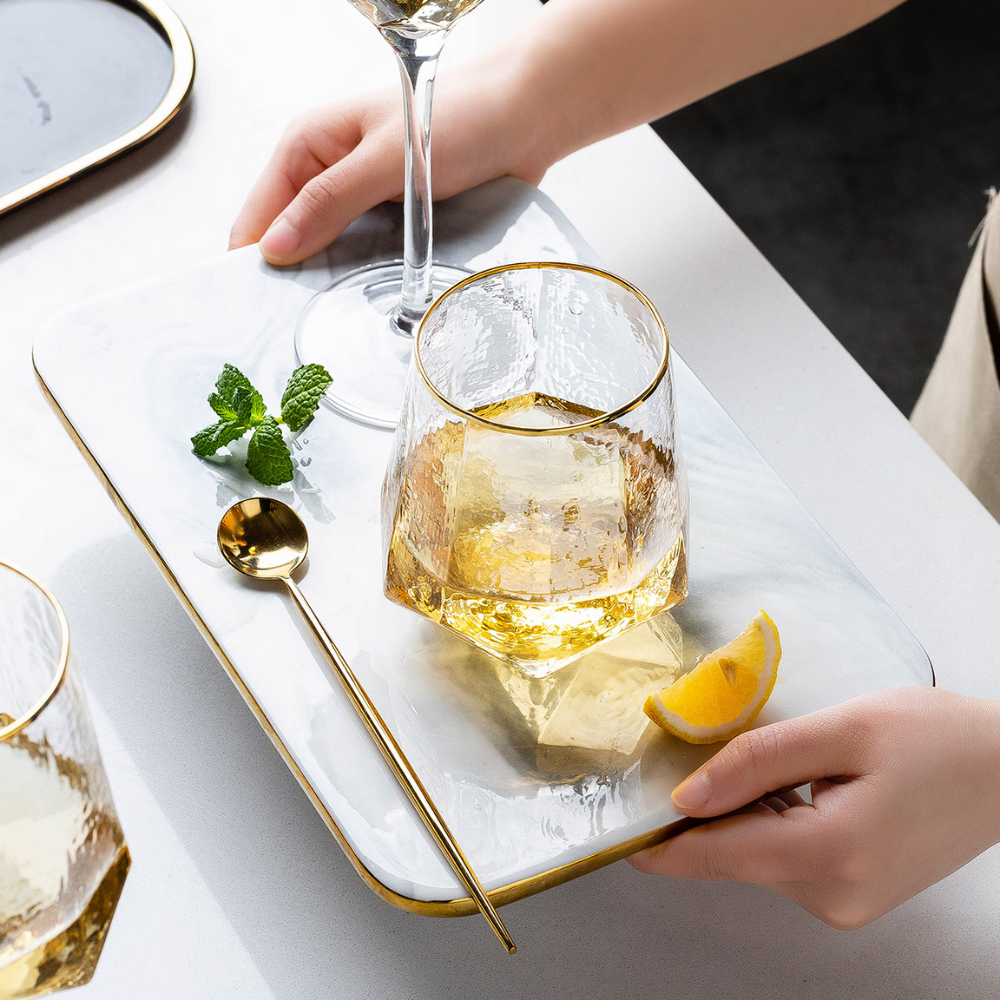 Gold Rim Wine Glasses - Grafton Collection